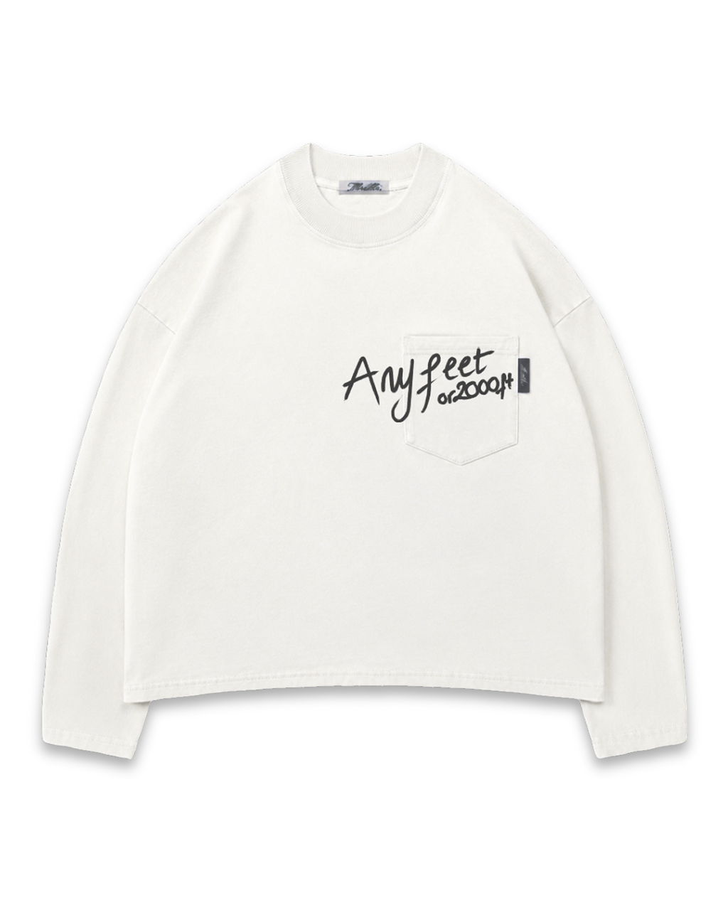 Anyfeet Pocket Long Sleeve Tee - White