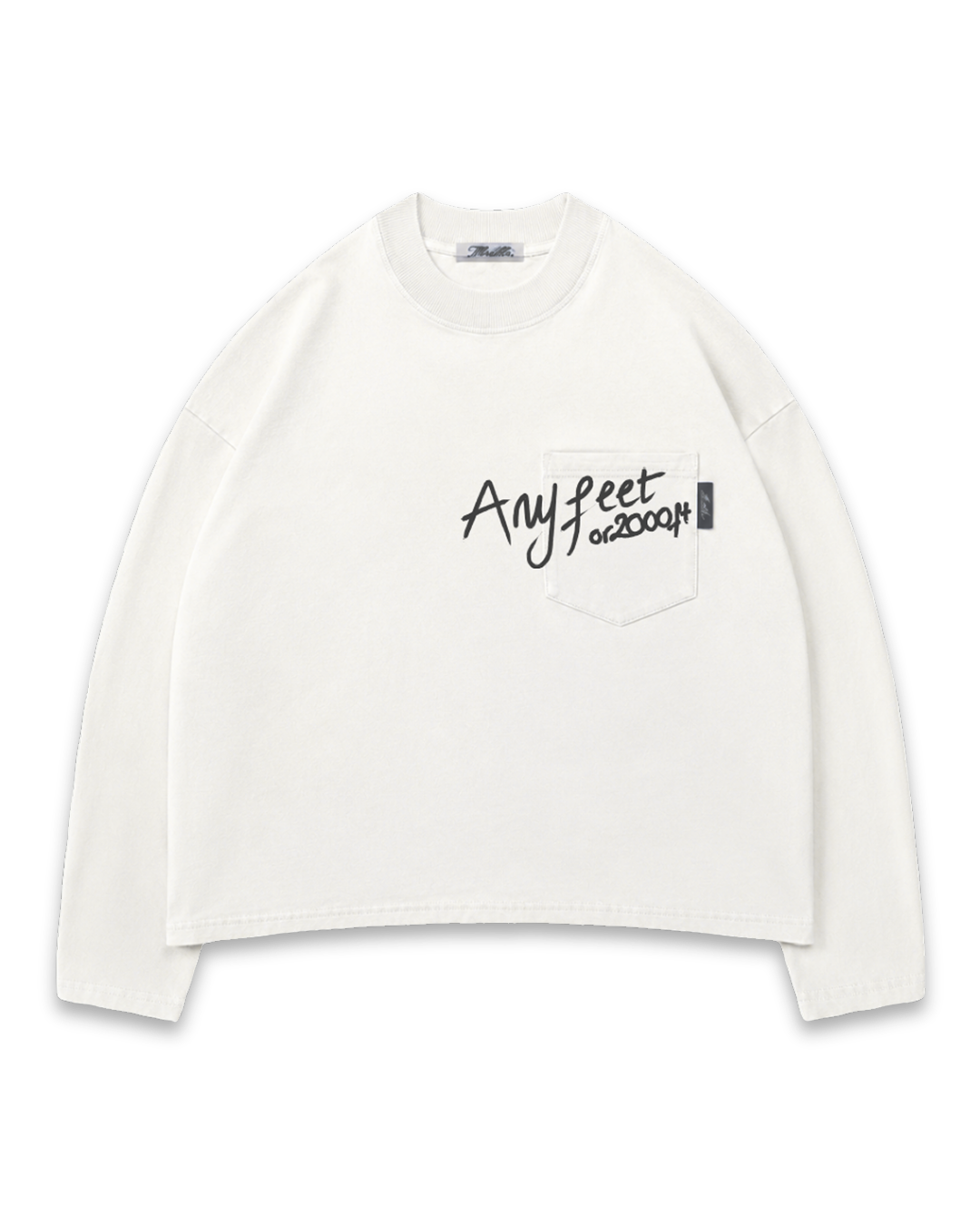 Anyfeet Pocket Long Sleeve Tee - White